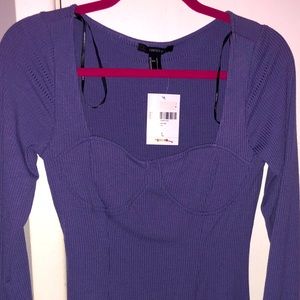 Long Sleeve Purple Dress